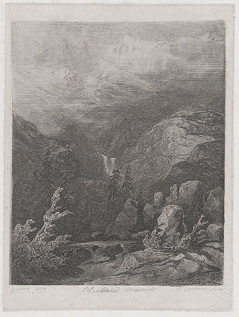 Alexandre Calame:Landscape 1839-16x12