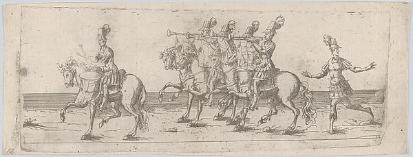 Anonymous, German, 16th century:Procession with one man play-16x12"(A3) Poster