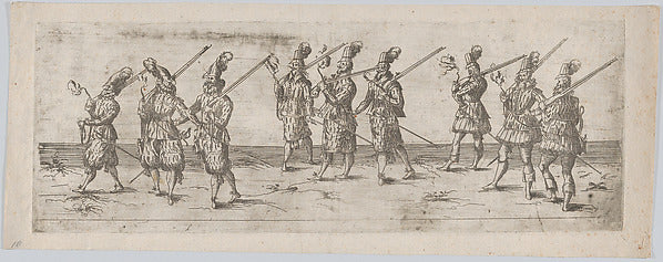 Anonymous, German, 16th century:Procession with three groups-16x12"(A3) Poster