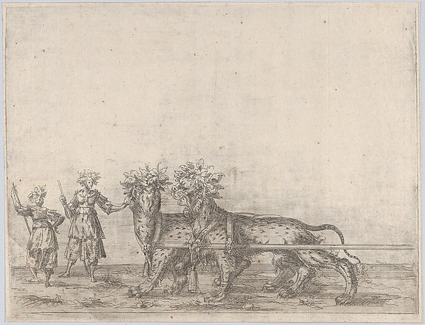 Anonymous, German, 16th century:Procession with two figures -16x12"(A3) Poster
