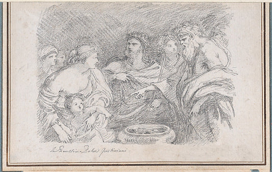 The Infant Moses before Pharaoh  after Giovanni Battista Ruggi,16x12"(A3) Poster