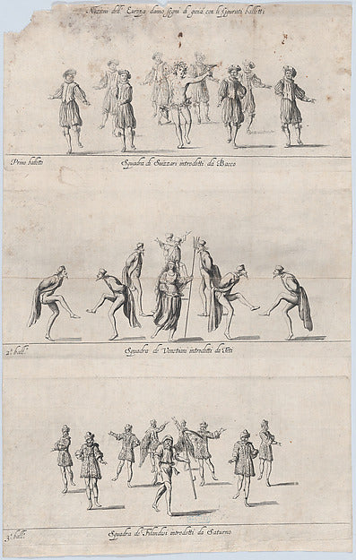 Anonymous, Italian, 17th century:Nations of Europe ballets 1-16x12"(A3) Poster