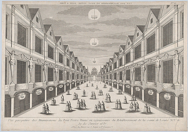 Anonymous:Perspective view of the Illuminations on the Pont -16x12"(A3) Poster