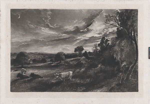 Summer Evening 1829-David Lucas, after John Constable,16x12"(A3)Poster