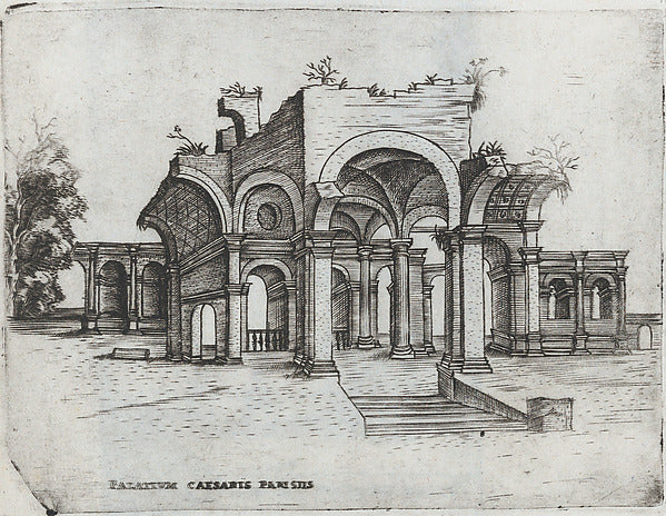Formerly attributed to Master G.A.:Mercurii Templum from a S-16x12"(A3) Poster
