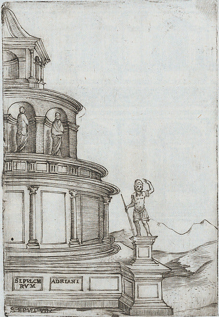 Formerly attributed to Master G.A.:Termae Deocletiani from a-16x12"(A3) Poster