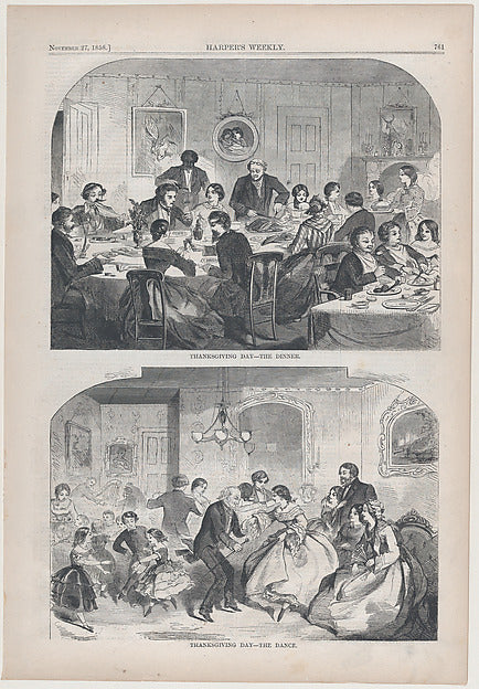 Thanksgiving Day – The Dinner  November 27, 1858-Winslow Homer,  Poster Print