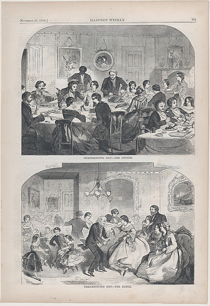 Thanksgiving Day – The Dance  November 27, 1858-Winslow Homer ,  Poster Print