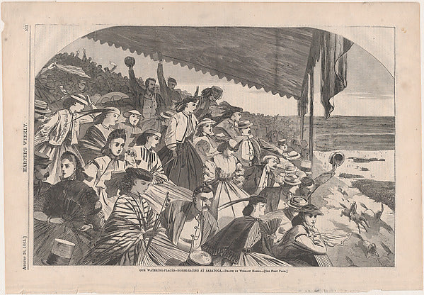 Our Watering Places – Horse Racing at Saratoga – Drawn by Wins,  Poster Print