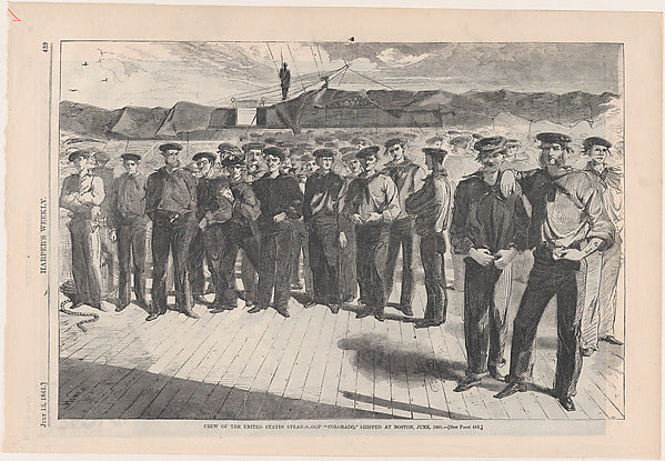 Crew of U.S. Steamsloop 'Colorado'  July 13, 1861-Winslow Home,  Poster Print Wall Art