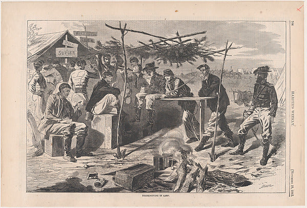 Thanksgiving in Camp  November 29,1862-Winslow Homer,  Poster Print Wall Art