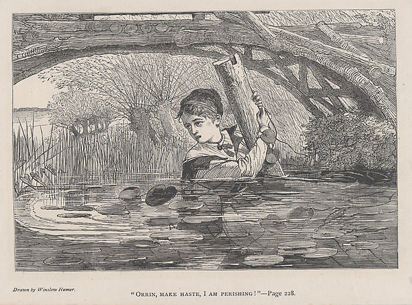 Orrin  Make Haste  I Am Perishing! – Drawn by Winslow Homer  A,  Poster Print