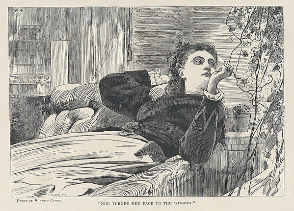 She Turned her Face to the Window – Drawn by Winslow Homer  Ma,  Poster Print