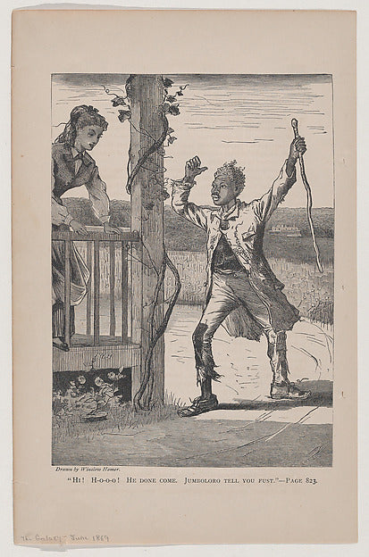 Hi! Ho-o-o! He Done Come. Jumbolor Tell you Fust – Drawn by Wi,  Poster Print