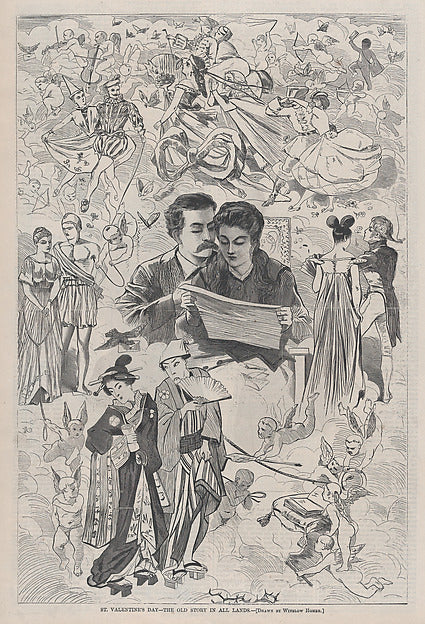 St. Valentine's Day – The Old Story in All Lands – Drawn by Wi,  Poster Print