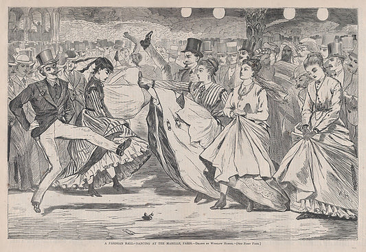 A Parisian Ball – Dancing at the Mabille  Paris – Drawn by Win,16x12"(A3)Poster