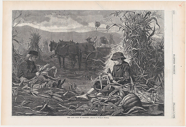 The Last Days of Harvest – Drawn by Winslow Homer  December 6,,  Poster Print
