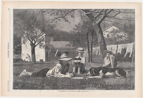 The Nooning – Drawn by Winslow Homer  August 16, 1873-Winslow ,  Poster Print