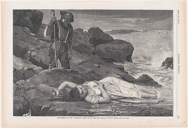 The Wreck of the "Atlantic" – Cast Up by the Sea – Drawn by Wi,  Poster Print
