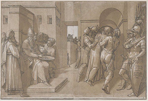 Andrea Andreani , After Giambologna - Christ is being led away, Poster Print Wall Art