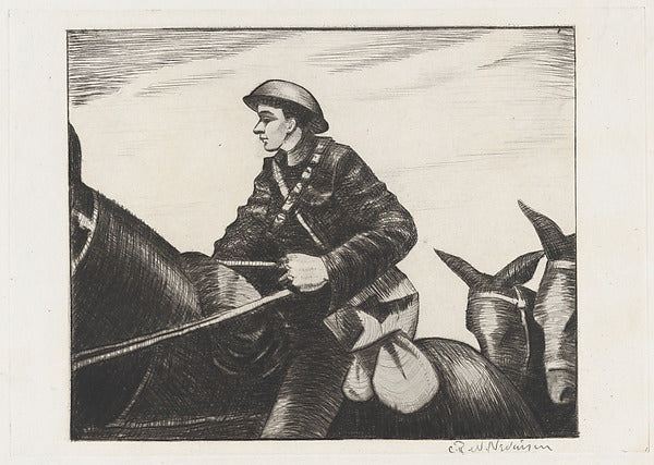Christopher Richard Wynne Nevinson:The Mule Team 1917-16x12"(A3) Poster