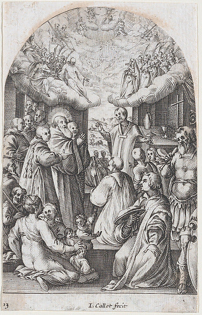 Jacques Callot , After Giovanni de' Vecchi:The Death of St. -16x12"(A3) Poster