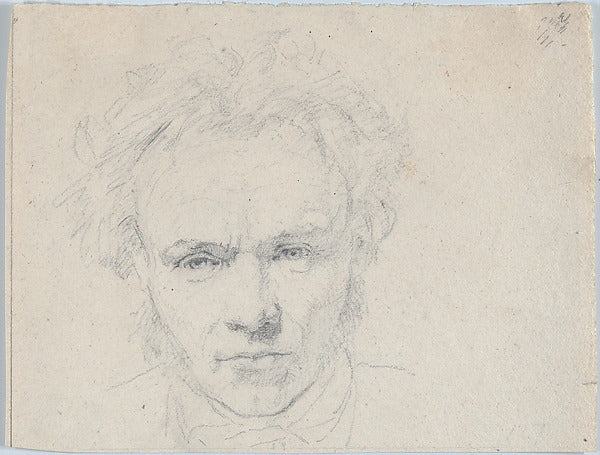 Christen Købke:Portrait of the Sculptor Hermann Ernst Freund-16x12"(A3) Poster