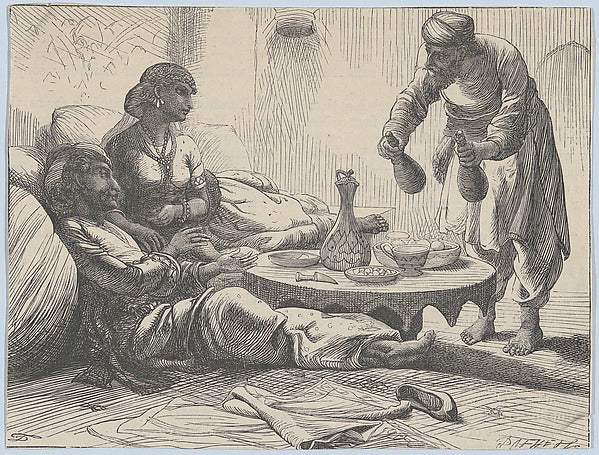 After Thomas Dalziel :Sheich Ibrahim and His Visitors from t-16x12"(A3) Poster