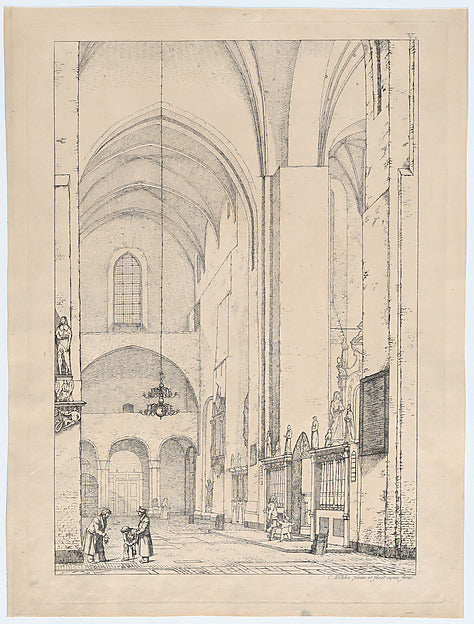 Christen Købke:The Transept of Aarhus Cathedral 1831-16x12"(A3) Poster