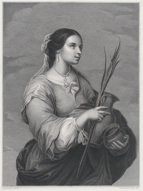 Auguste Blanchard père , After Bartolomé Estebán Murillo:St -16x12"(A3) Poster