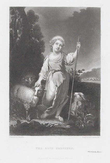 After Bartolomé Estebán Murillo:The Good Shepherd 20th centu-16x12