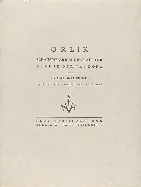 Title Page and Index for Theatrical Portraits from the "Pandor,  Poster Print Wall Art