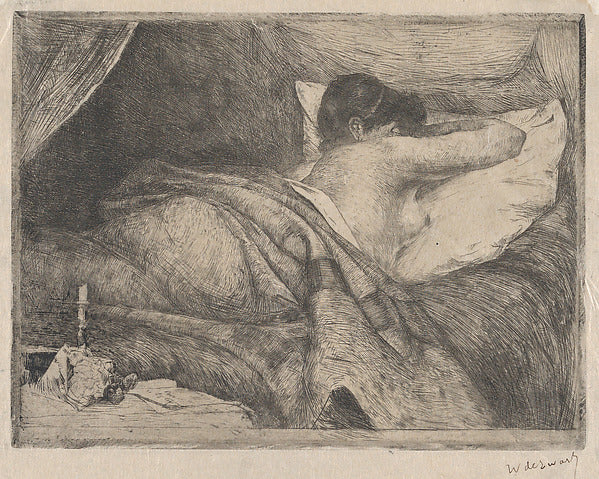 Sleeping Nude late 19th–early 20th cent-Willem de Zwart ,  Poster Print