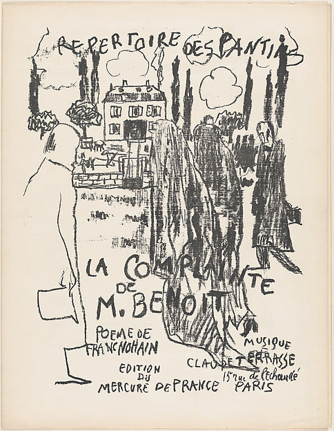 Pierre Bonnard:Monsieur Benoît's Lament 1898-16x12