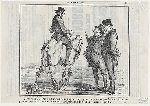 Honoré Daumier - Vous voyez....je viens de faire...mon marché., Poster Print Wall Art