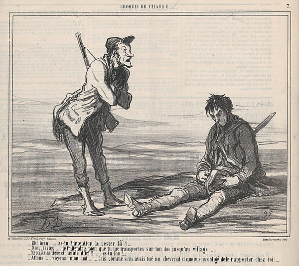 Honoré Daumier:Eh! bien.... as-tu l'intention de rester là?.-16x12"(A3) Poster
