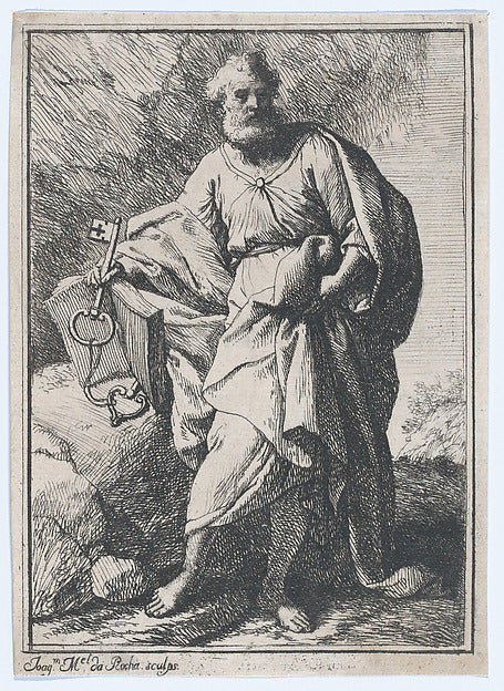 Joachim Leonardo da Rocha:St. Peter ca.1750-1780-16x12"(A3) Poster
