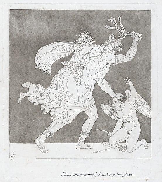 Bénigne Gagneraux:A Man Tormented by Jealousy Takes Revenge -16x12"(A3) Poster