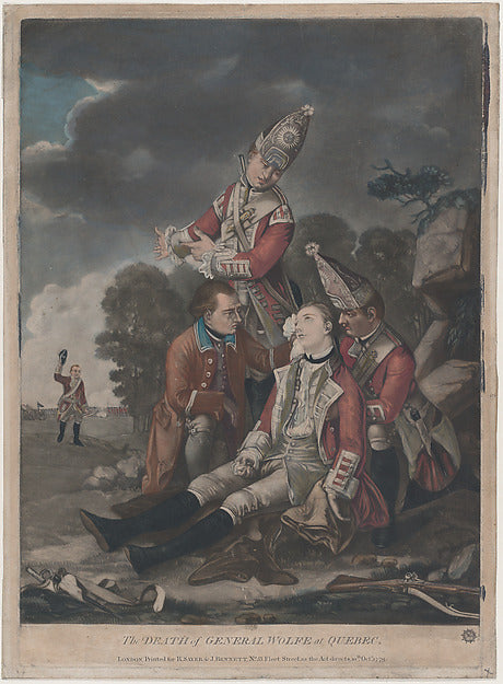 The Death of General Wolfe at Quebec  October 10, 1779-After E,  Poster Print Wall Art