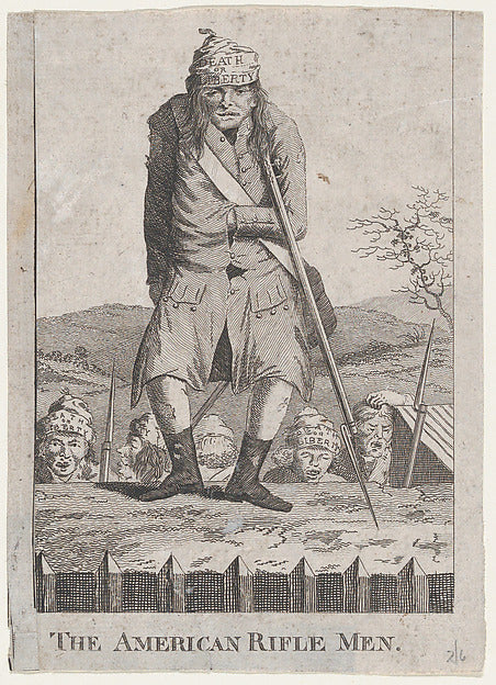 The American Rifle Men 1776-Anonymous, British, 18th cent, Poster Print
