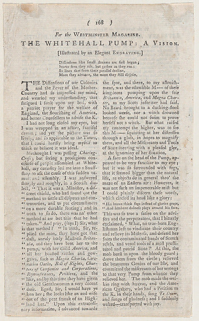 The Whitehall Pump  May 1, 1774-Anonymous, British, 18th cent, Poster Print