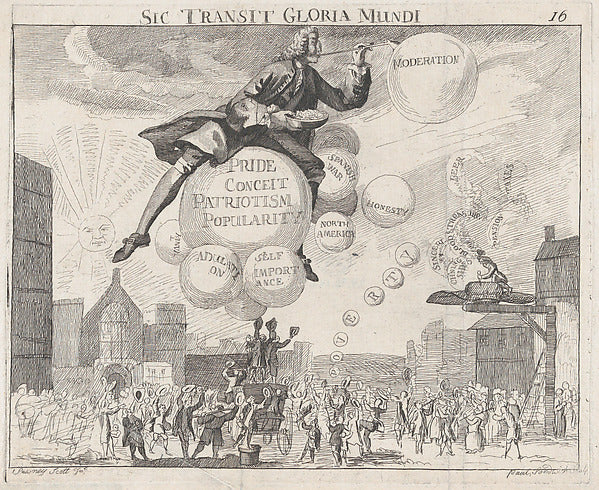 Sic Transit Gloria Mundi c1762-Paul Sandwich [pseudonym], Afte, Poster Print