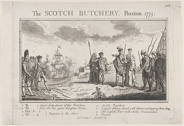 The Scotch Butchery  Boston  1775 1775-Anonymous, British, 18t, Poster Print