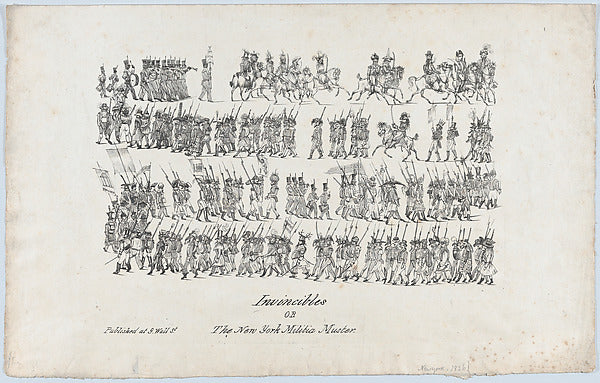 Invincibles  or  The New York Militia Muster 1836-Anonymous, A,  Poster Print Wall Art