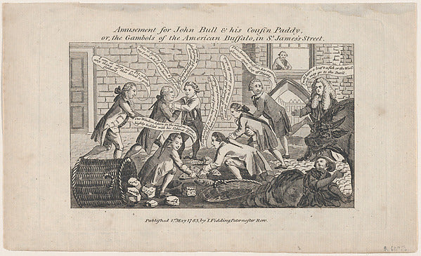Amusement for John Bull & His Cousin Paddy  or  the Gambols of, Poster Print