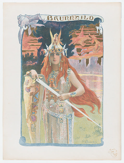 Gaston Bussière:Burnnhild 1899-16x12"(A3) Poster