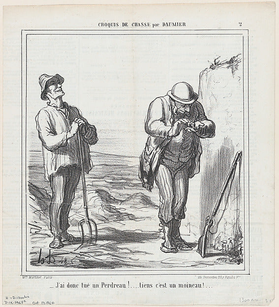 Honoré Daumier:So I have bagged a partridge!... Oh well it's-16x12"(A3) Poster