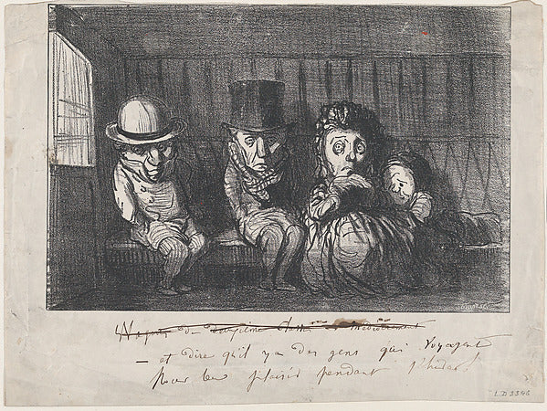 Honoré Daumier:To imagine that there are people who even tra-16x12"(A3) Poster