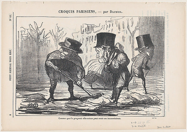 Honoré Daumier:Which shows that even cleanliness can be haza-16x12"(A3) Poster