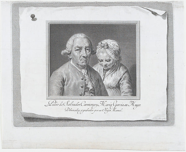 Manuel Salvador Carmona:Portrait of Pedro de Salvador Carmon-16x12"(A3) Poster